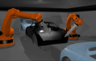 Automated programming of robots for touch-up application - using AUTOMAPPPS software. Autoamtic robot programming using using AUTOMAPPPS software. Application programmed in seconds.