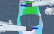 Offline programming and painting simulation with AUTOMAPPPS robot offline programming software. ABB robot offline programming using AUTOMAPPPS OLP software.